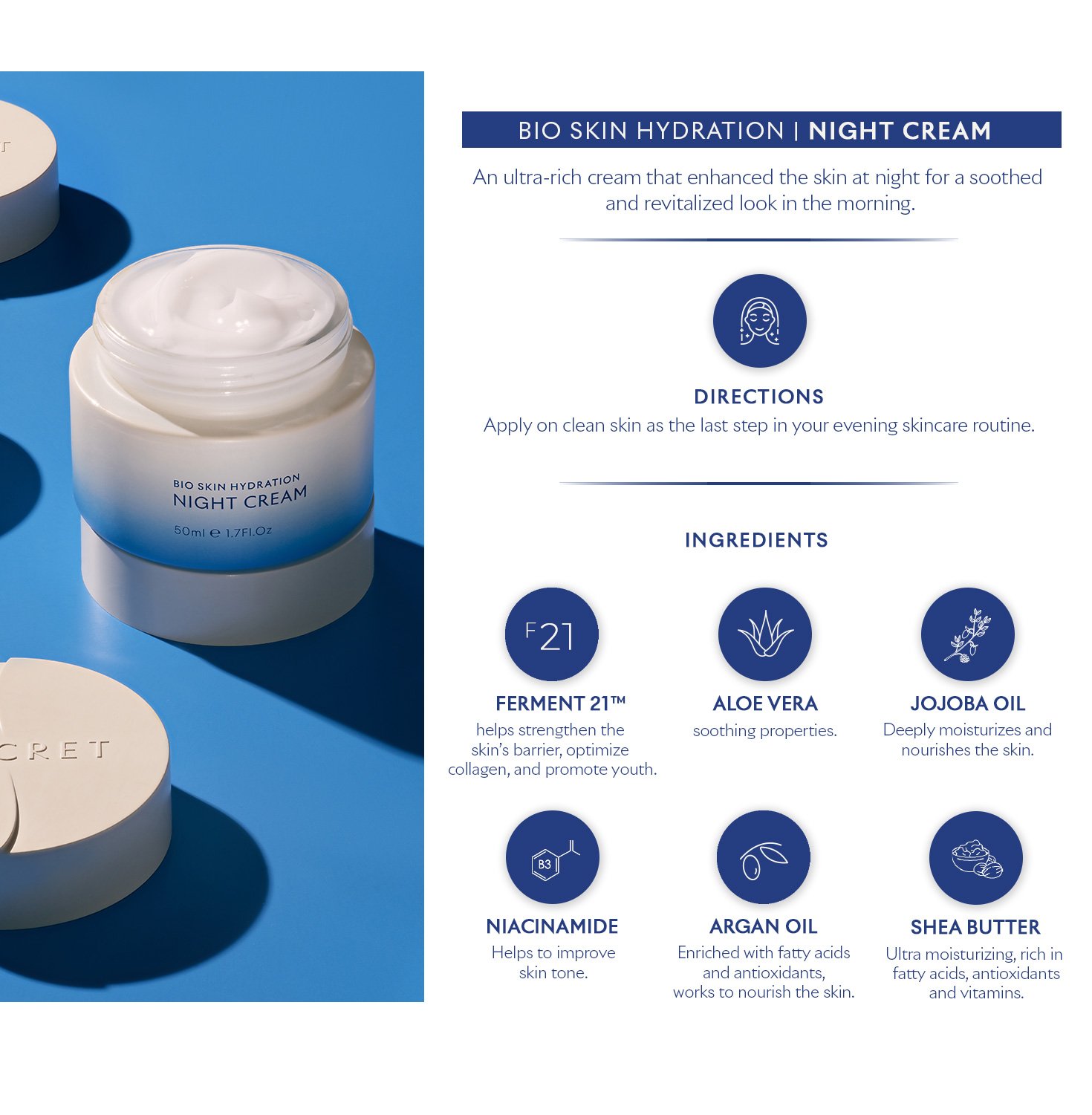 Bio Skin Hydration Night Cream Benefits